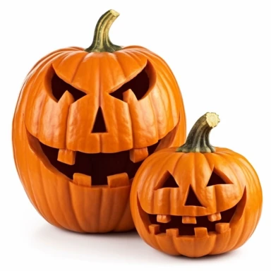 clipart of evil jack-o-lanterns on white background, clearly defined separate image, high quality--ar3:4-no mockups, watermarks, numbers, writing, letters--q2--v5.1--s1000