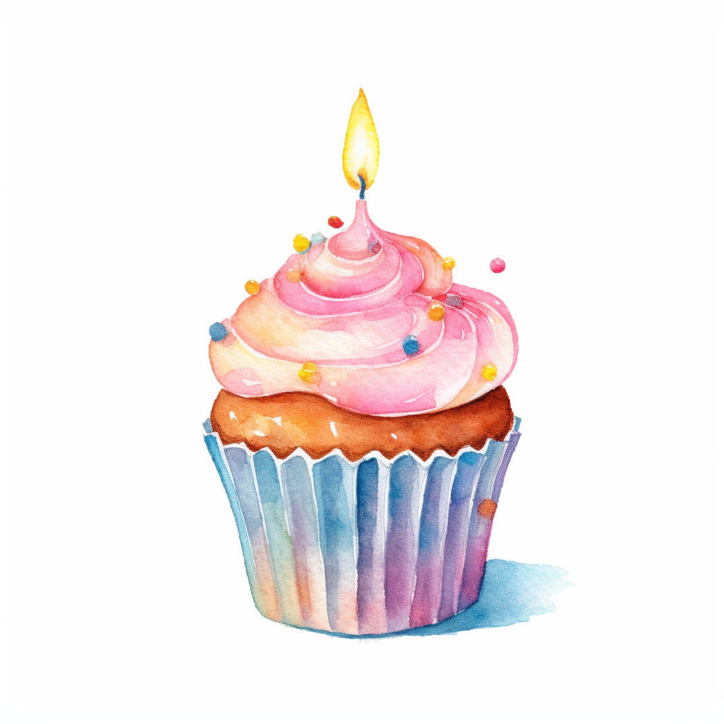 cupcake candle cliparts