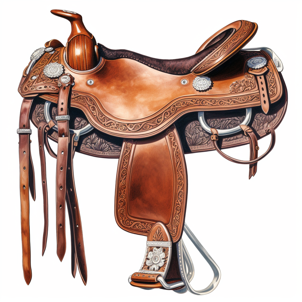 Saddle: A western saddle is a key piece of equipment for any horseback ...