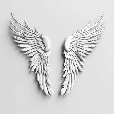 Angel Wings Svg , Angel Wings Clip Art, Wings Cut File For Silhouette, white background