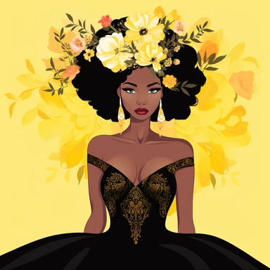 beautiful black belle clipart, ???--16:9
