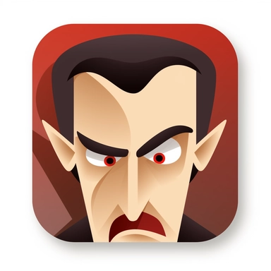 iOS icon of count dracula, clipart