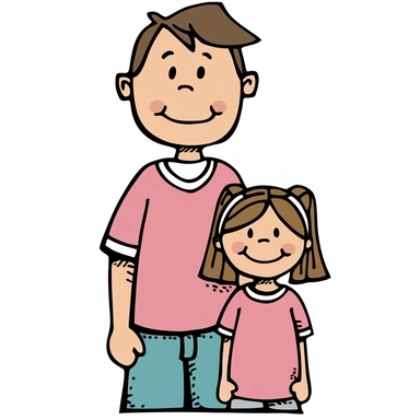 a clipart of team girl-dad