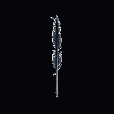simple, hunter's arrow, clip art, dark background,