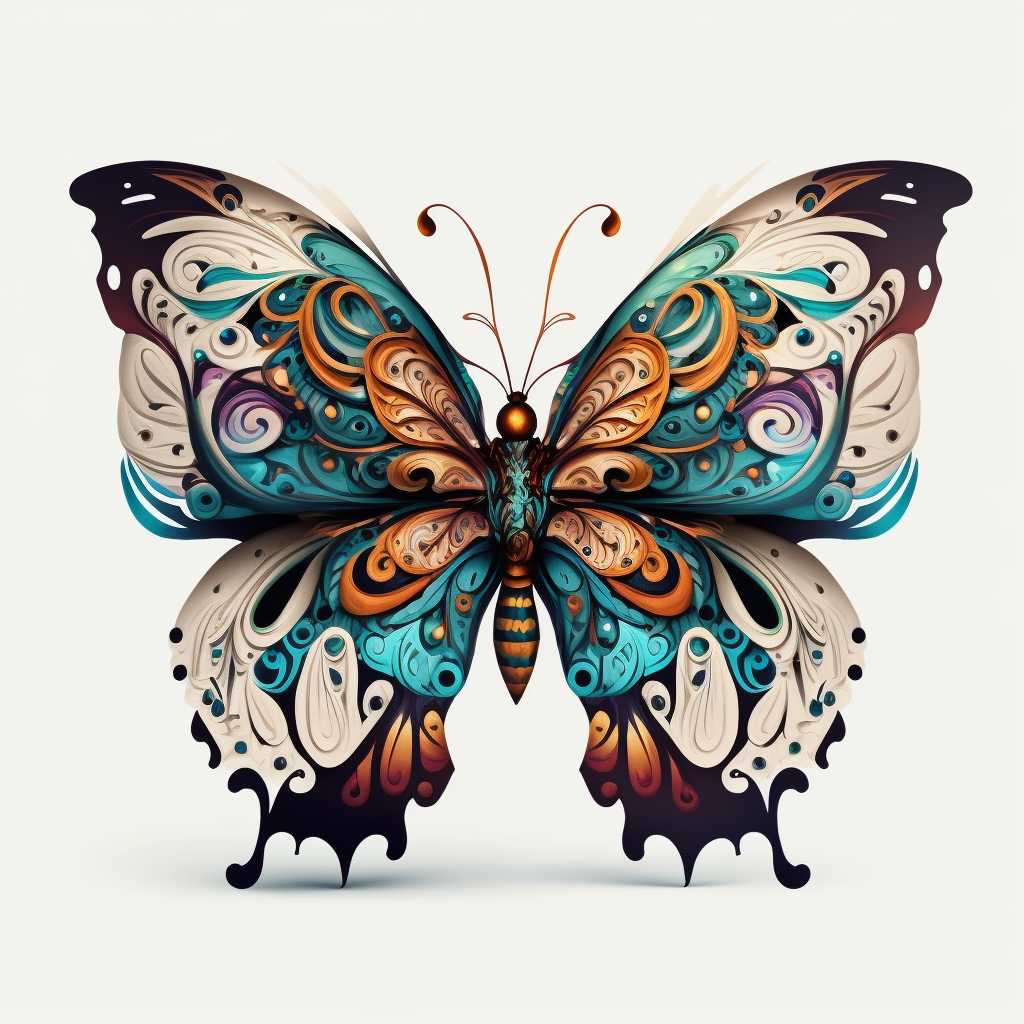 butterfly clipart black and white