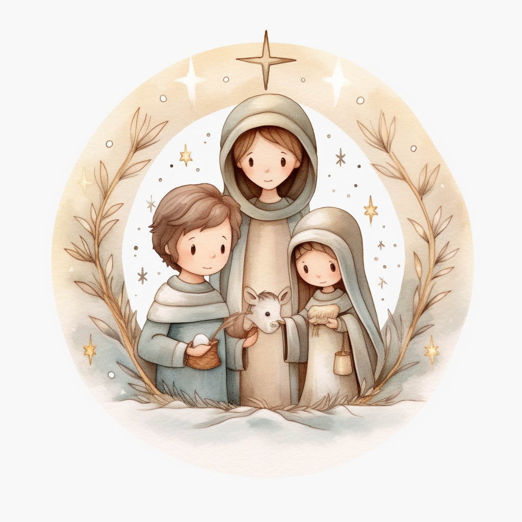 cute nativity cliparts