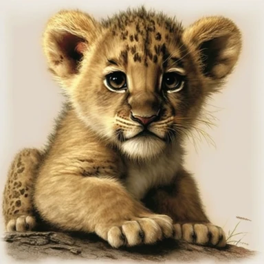 baby simba from lion king clipart, no spots, blue eyes, one tail, 4 Paws, 4 vingers on each paw--quality