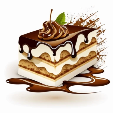clipart Tiramisu Italian food, white background