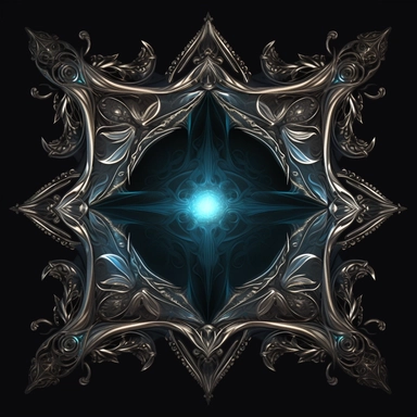 Filigree borders or frame clipart, hd, detailed, on black background, square. A square hollow frame against the dark night, in the style of dark silver and and blue, curves, changelingcore, fine lines, delicate curves, eerily realistic, ravencore
