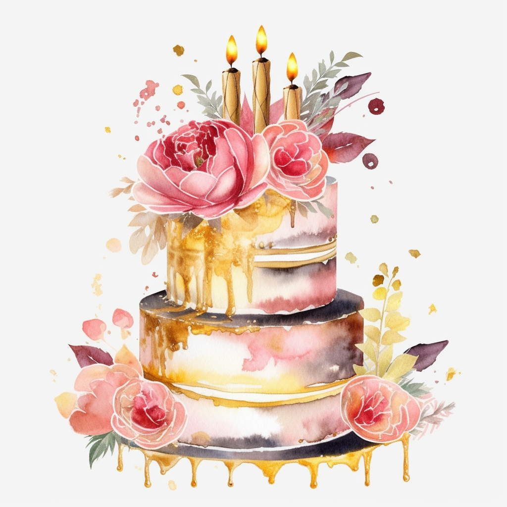 birthday cliparts gold