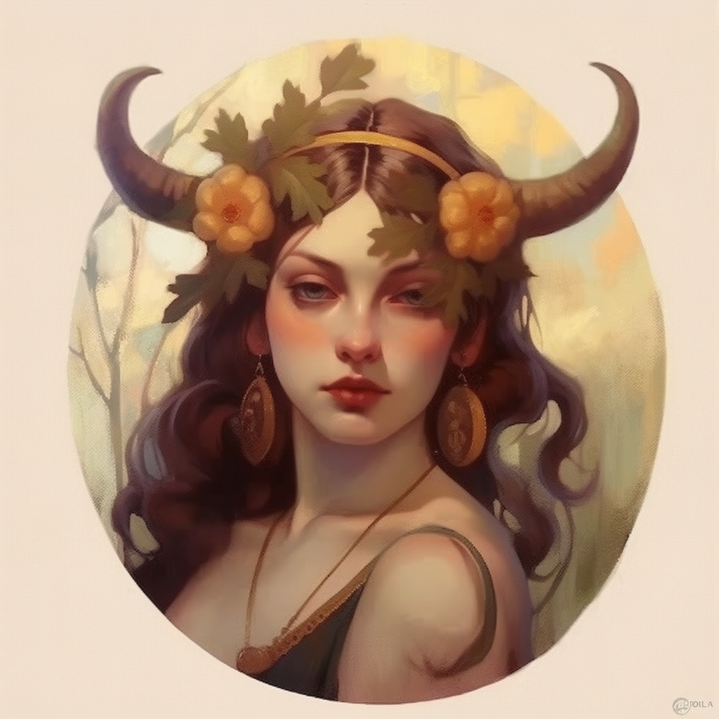 dragon , Taurus zodiac sign as fantasy girl with nose ring and earnings ...