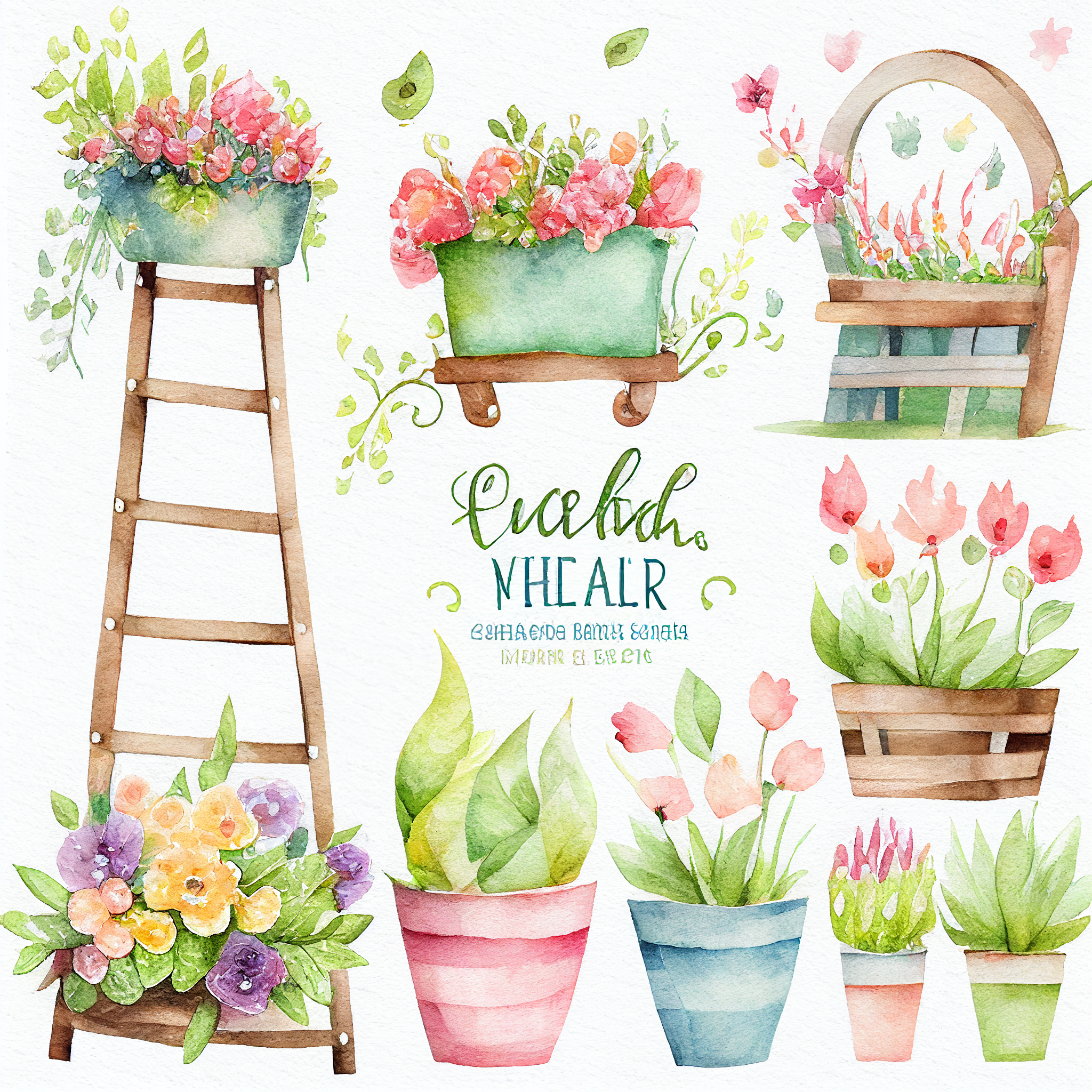 cute ladder cliparts