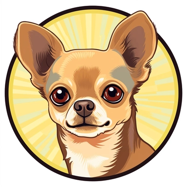 Chihuahua circular clipart