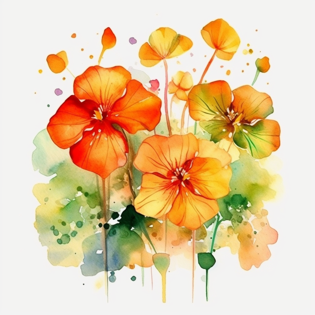 nasturtium flower cliparts