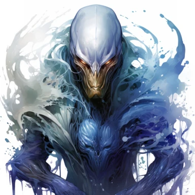 Xenomorph, character from movie Alien, watercolor painting, cinematic lighting, no human, clipart, sepatate elements, white background