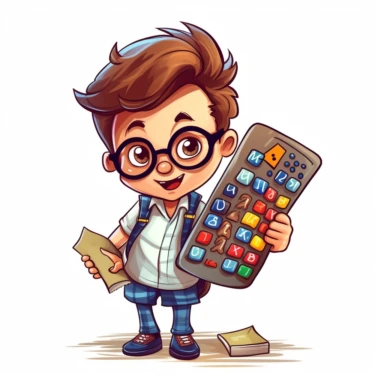 math clipart, cartoon style, no background