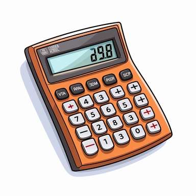 Clipart of a calculator for math class, Hand Drawn Back To School Clip Art, white background