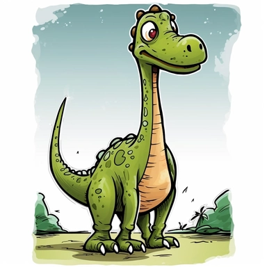 clipart dinosaur Brachiosaurus cartoon