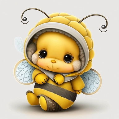 bee in style of Clipart kids