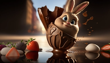 easter eggs gently sink into liquid chocolate, strawberry, chocolate bar, chocolate eggs, photo clipart, background, delicious, studio photographic light, many intricate details, harmonious composition, volumetric lighting, professional luxury food photographer, photographic lighting + f2. 8 80mm lens, lots of intricate details, canon, sharp focus, ureal photo realism, hyper-realism