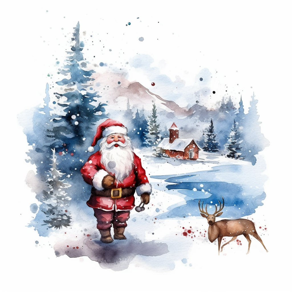 blue santa cliparts