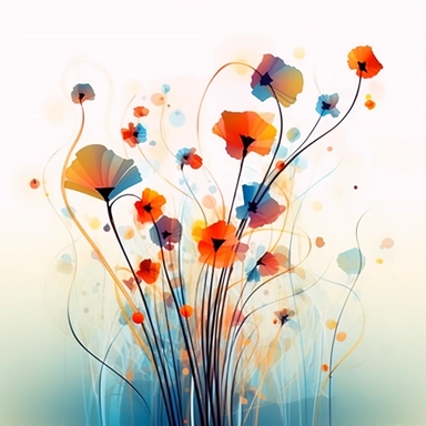 abstract flowers clip art