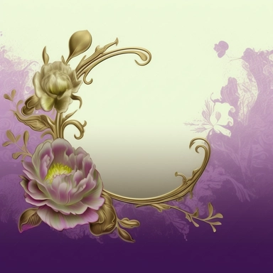 panoramic view, full view, the color purple, elegant, decorative, illustration clipart style, sharp focus, romantic, add beautiful purple peony accent, fantasy, centered, high detail, transparent background, adjust aspect ration to see full image, (--iw 10)