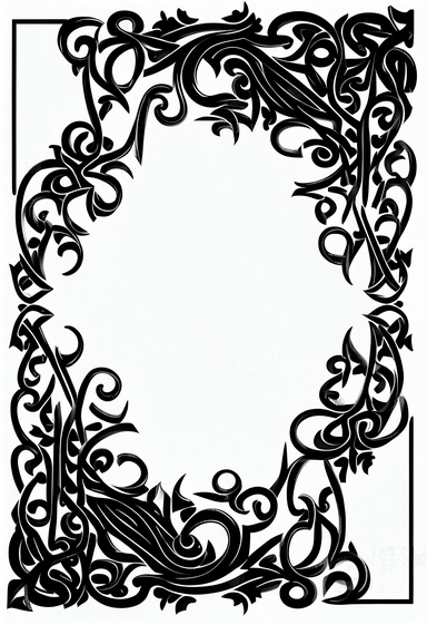 vector black graphic frame border corner celtic knots on white background clipart