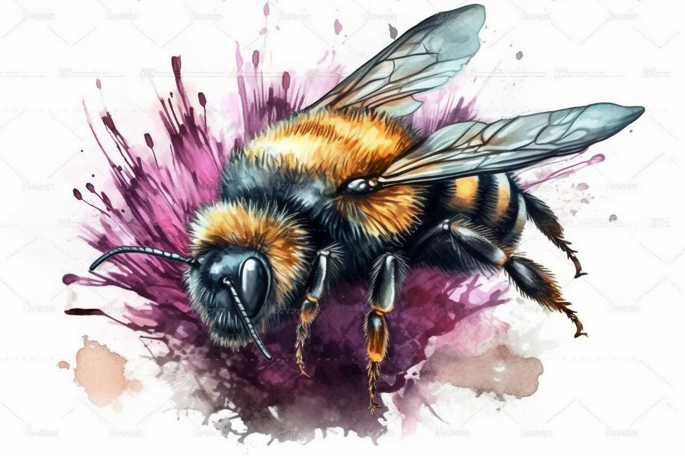 flower bee cliparts