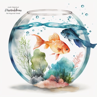 fishbowl clipart watercolor png clipart white background