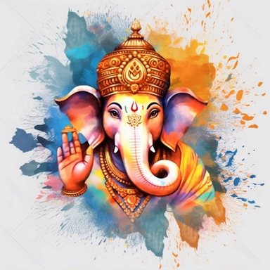 indian, god clipart, ganesha clipart, spray paint art, blank background