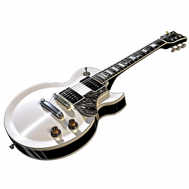 Yamaha creates a line of luxury electric guitars, featuring unique designs and premium sound quality. Clipart logo, white background
