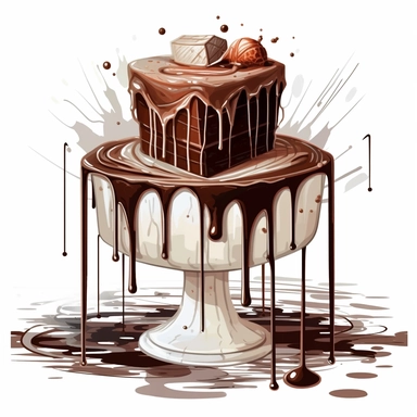 creepy magic chocolate dessert clipart, detailed, white background, illustration painting, collaged constructions, digital art, watercolor, in the style of sculptural and geometric, forced perspective drawings, Geometric brushstrokes form an intriguingly abstract, in the style of dark fantasy, creepy frightening repulsive images, frightening, painterly figure, by Pablo Picasso, by Wassily Kandinsky, by Zdzisław Beksiński
