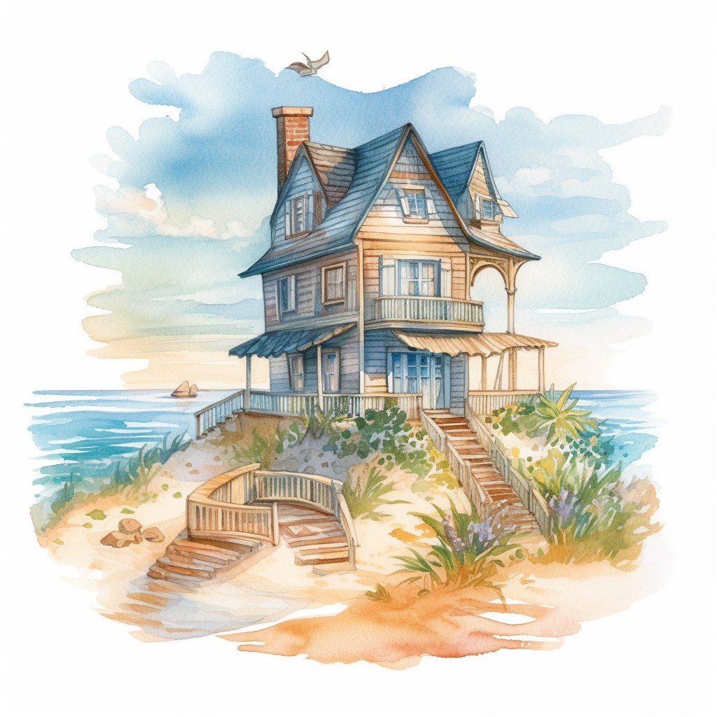 ocean house cliparts