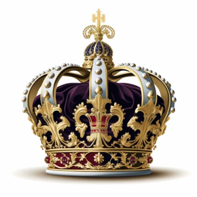 Vector illustration royal Imperial State Crown side view flat vector illustration clipart svg white background