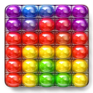 sprite sheet clip art of transparent jelly beans with white cartoon eyes in a grid, merging with each other. red, blue, green, purple, yellow colors. 5 colours PNG format clipart, prerendered 3d, 3d, palletized colours, deep blacks, deep colors, vibrant colors, mobile game