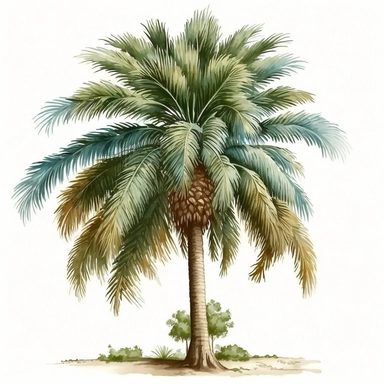 Florida palm tree, clip art