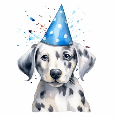 watercolor clipart white background moving living blue cartoon cute puppy dalmatian dog birthday