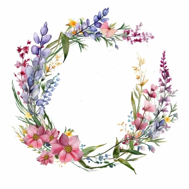 large wreath of Wild Flowers, Watercolor Clipart, Botanical Wild Flowers, Flowers Arrangements, wreath of Wildflowers, intertwined wildflowers, large wildflower wreath, Watercolor Rustic Clipart, Elegant Blooms