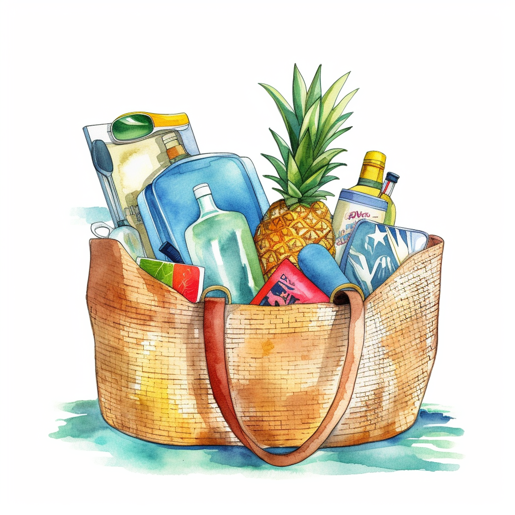 beach bag cliparts