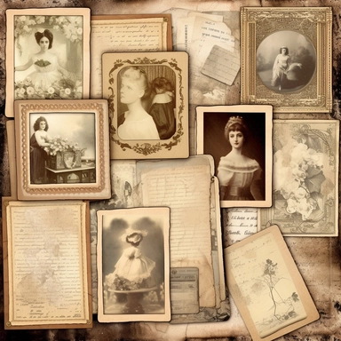 Vintage Photo Album Frames instant download ephemera, printable, digital collage, diary/junk journal, altered art, mixed media, clipart