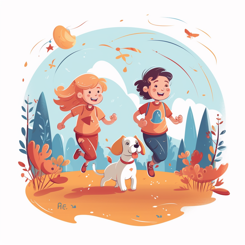 girl running clipart