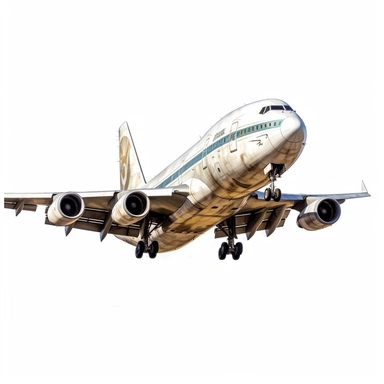 airplane, in the style of realistic and hyper-detailed renderings, sketchfab, ahmed morsi, realistic paintings, use of common materials, handcrafted designs clipart with white background