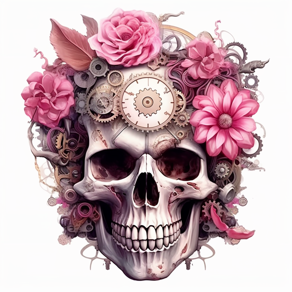 girl skull cliparts