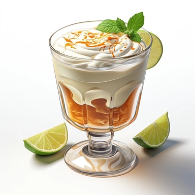 Sharp Illustration of a Whiskey Sour Cocktail clipart aginst white background, illustration style, vibrant colors, unreal engine 5, detailed illustration, high resolution, high quality, solid white background
