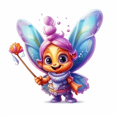 vector cute Butterfly character wearing wizard custom and wizard element with happy face ,front facing on isolated background,colorful color,with happy face and expression,Animal Sublimation Clipart,no splash watercolor,white background, ultra detailed clipart, cut out image, colorful watercolor realistic, cartoon style, ultra HD, sharp and clean art