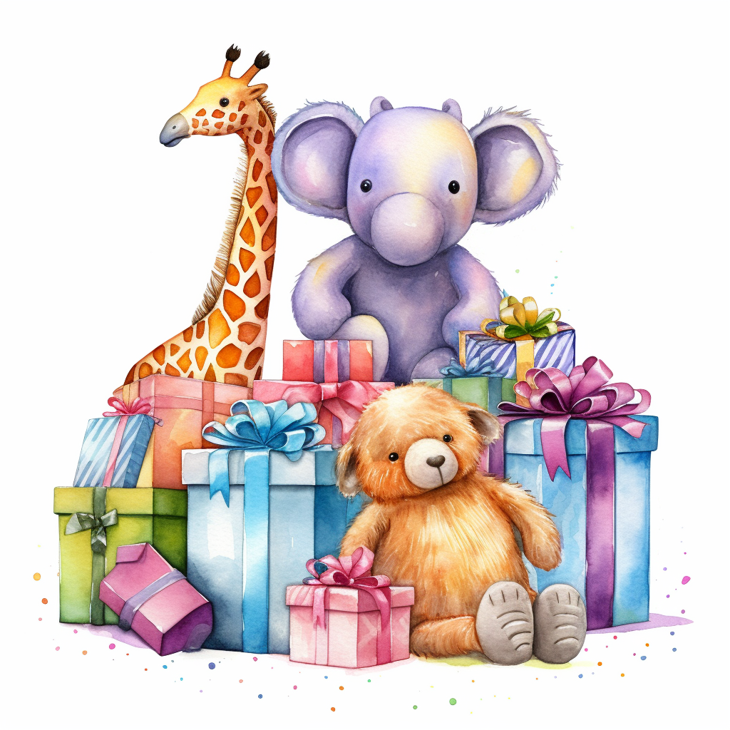 birthday animals cliparts