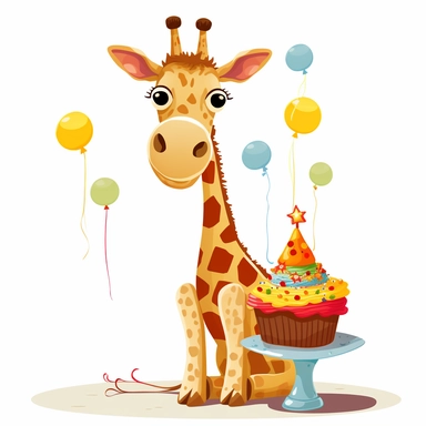 clipart giraffe birthday