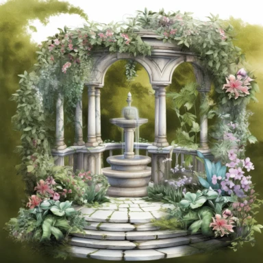 Capture the allure of an Enchanting Garden Oasis. Craft an ultra-detailed, 8K quality clipart without signatures or distracting lines. Embrace realism and artistry, showcasing intricate floral blooms and lush foliage. Set against a clean, white background for maximum versatility. Create a high-quality clipart that resonates with American women, evoking a sense of tranquility and natural beauty. Let your artistry transport them to a captivating garden escape.