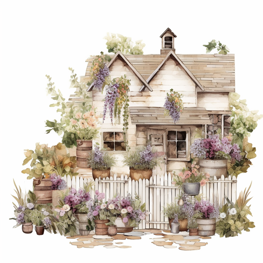 garden line cliparts
